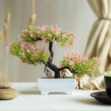 Load image into Gallery viewer, Artificial Small Bonsai Flower with Designer Pot
